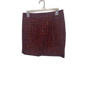 The Limited red and brown tweed skirt size 2